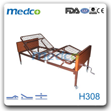 H308 3 funções cama de enfermagem semi-elétrica cama de cuidados domiciliários